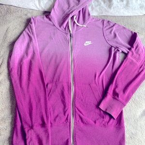 Nike zip-up Hoodie in purple-ombré